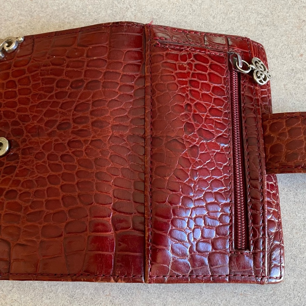 Brighton Red Embossed Croc Wallet - Picture 3 of 8